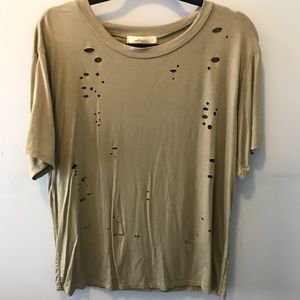 Army Green Distressed T-Shirt!